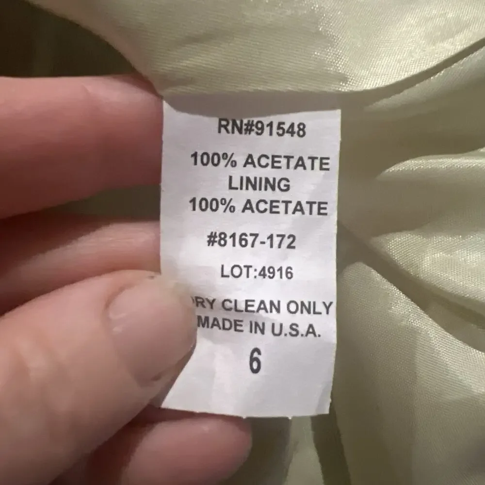 Nell Couture Vintage Satin Y2K Halter Dress Summer Party Size 6 Cocktail Wedding